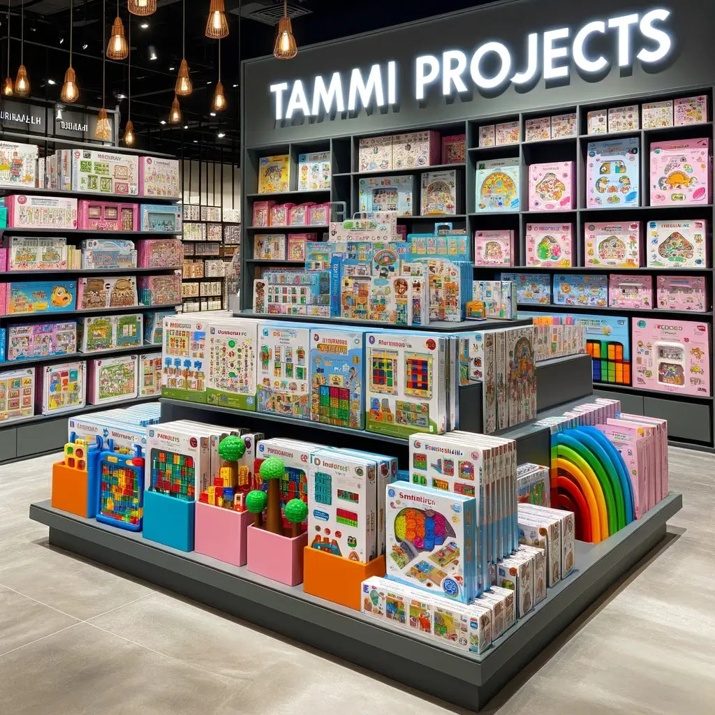 Image showcasing a variety of educational toys for kids available at TaMiMi Projects in Qatar. Fun and educational toys to enhance children's skills. Shop now for the best deals!