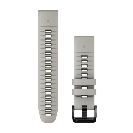 Garmin QuickFit® 22mm watch band in grey/olive silicone. Easy to swap, durable, stylish, and a fresh look. Available at TaMiMi Projects in Qatar. Order online or visit our branches!