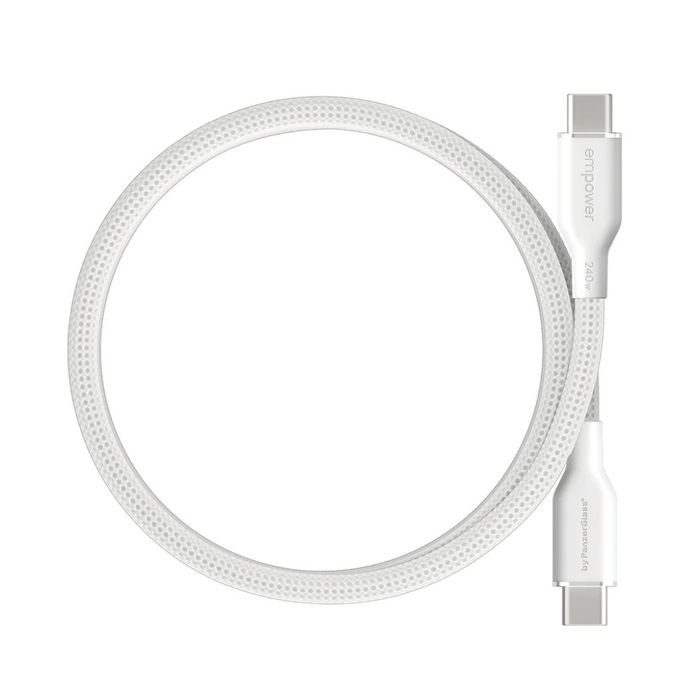 PanzerGlass Magnetic USB-C to USB-C Cable 240W - 1.5m - White