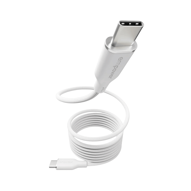 PanzerGlass Magnetic USB-C to USB-C Cable 240W - 1.5m, with a smart magnetic coiling design for easy, tangle-free storage.