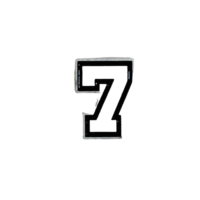  TaMiMi Projects in Qatar varsity number 7 sticker black white