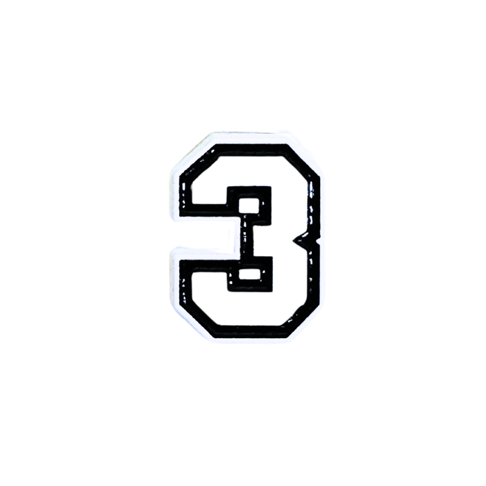  TaMiMi Projects in Qatar varsity number 3 sticker black white