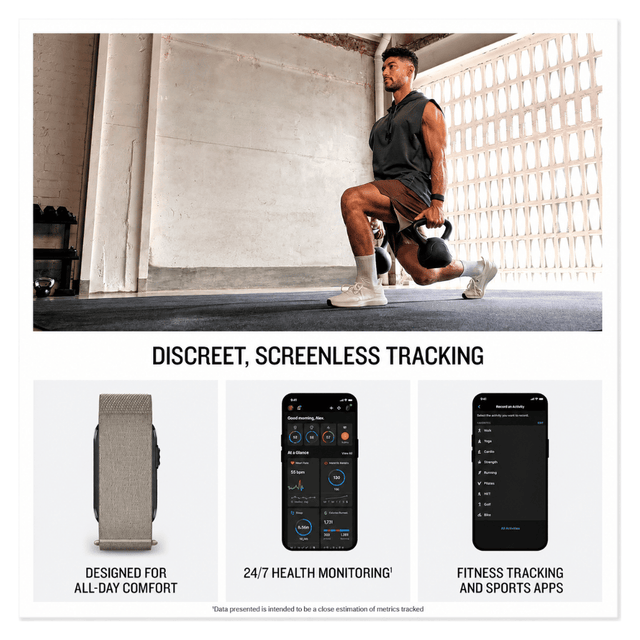 Garmin CIRQA Smart Health & Fitness Band, without a paid subscription.