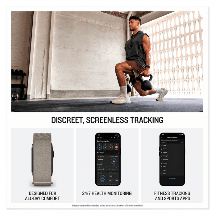 Garmin CIRQA Smart Health & Fitness Band, without a paid subscription.