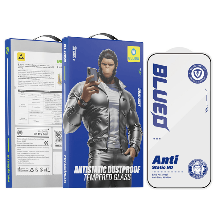 BLUEO Anti-Static Tempered Glass for iPhone Pro and Pro Max - TaMiMi Projects Qatar