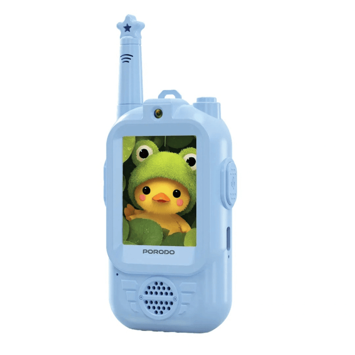 Porodo Piko Piko Rechargeable Video Walkie-Talkie - Pink & Blue