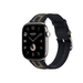 Apple Watch Hermès Series 12 GPS + Cellular 46mm Silver Titanium with Rocabar Club Bleu Nuit/Gris Titane