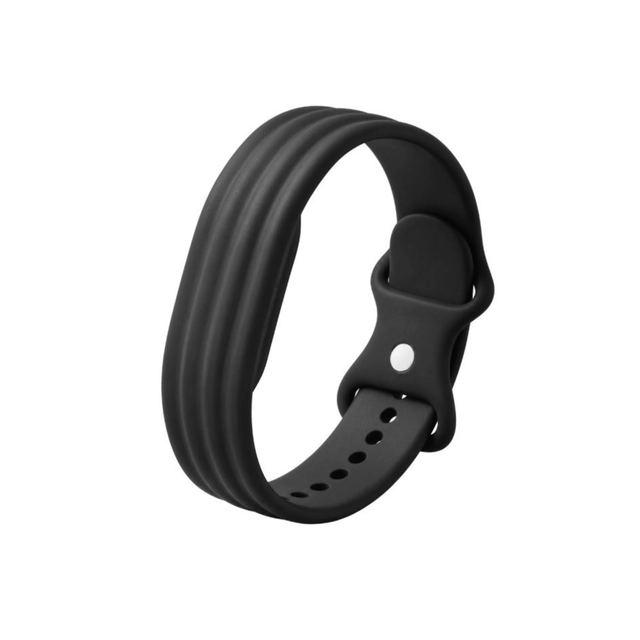 Black Blupebble silicone band compatible with Google Fitbit Air