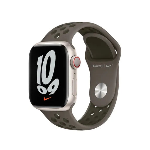Get Apple Apple watch 41mm Nike Sport Band - Olive Gray/Cargo Khaki in Qatar from TaMiMi Projects
