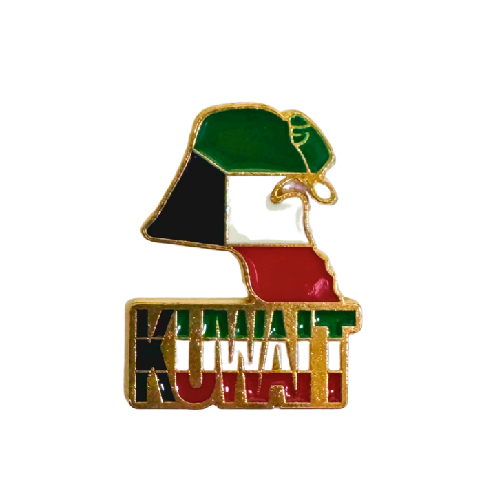 ‫ملصق معدني فاخر ثلاثي الأبعاد ( خريطة الكويت )‬ ‫مصنوع من معدن متين بتفاصيل دقيقة‬
 ‫مزود بلصق قوي، من تميمي بروجكتس في قطر.
