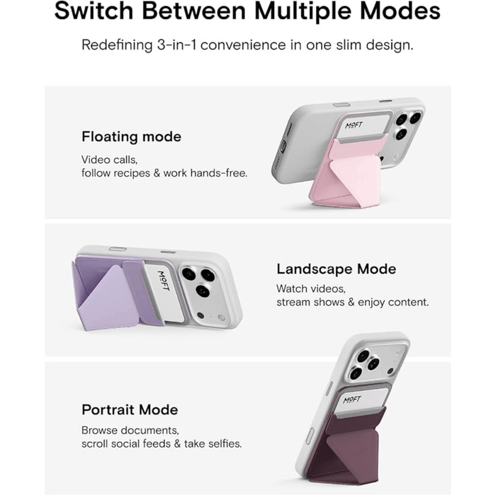 Moft Snap Phone Tripod Stand MOVAS- MagSafe at TaMiMi Projects. for stable phone positioning, for video calls.