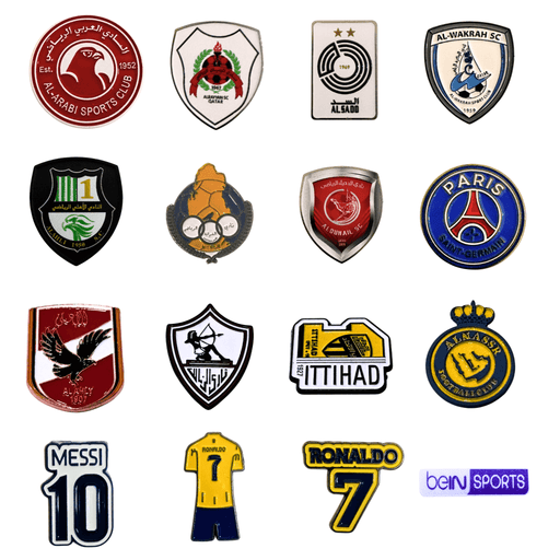 Sports Clubs Stickers, Premium 3D metal﻿ sticker, Made from durable metal with fine details, now from TaMiMi Projects in Qatar. 