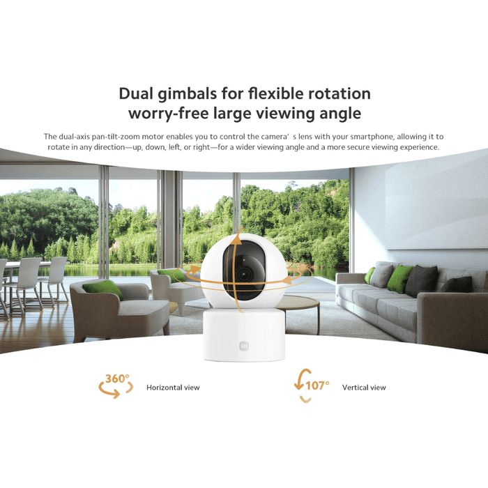 Mi Home Security Camera C301, 2K resolution, 360° view, AI motion detection, night vision, two-way audio, at TaMiMi Projects.