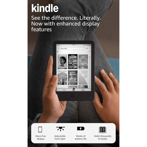 Amazon Kindle (11th Gen) 16GB, Adjustable front light, now up to 25% brighter at maximum setting.