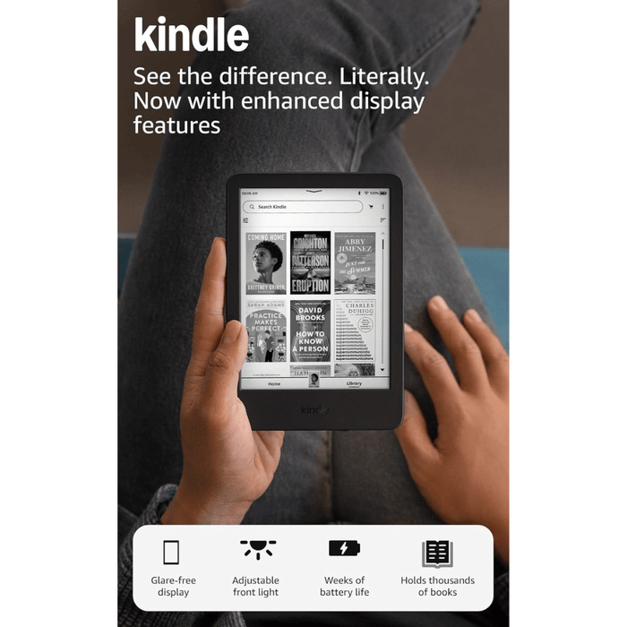 Amazon Kindle (11th Gen) 16GB, Adjustable front light, now up to 25% brighter at maximum setting.