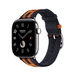Apple Watch Hermès Series 12 GPS + Cellular 42mm Silver Titanium with Rocabar Club Bleu Nuit/Orange