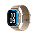 Front view of the Argile 49mm Hermès En Mer band fitted to an Apple Watch Ultra.
