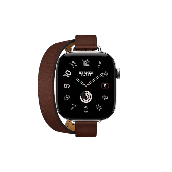 Apple Watch Hermès Double Tour Leather Band 42mm - Terre, ‫مصمم لساعة أبل واتش مقاس 42، ومتوافق مع مقاس 40 و41.‬
