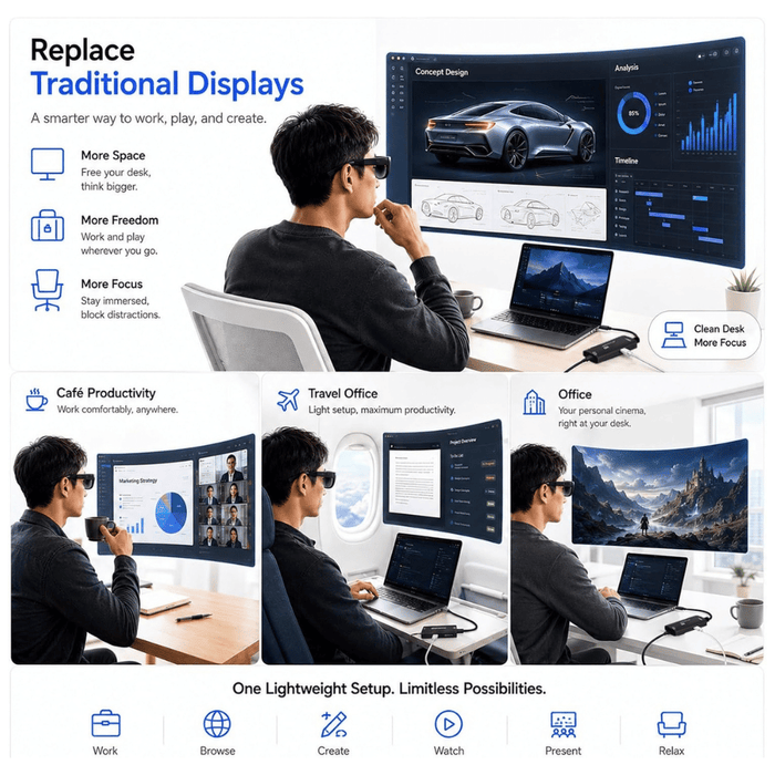 ‫محول عرض من HDMI إلى USB-C لنظارات الواقع المعزز