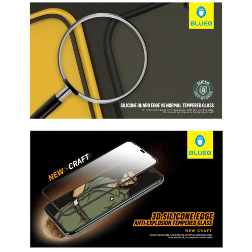Blueo iPhone 12 mini / 13 mini Max screen protector silicone edge clear TaMiMi Projects Qatar