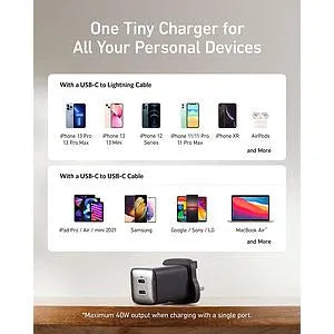Belkin Boost Charger Dual USB-C PD Wall Charger  40W