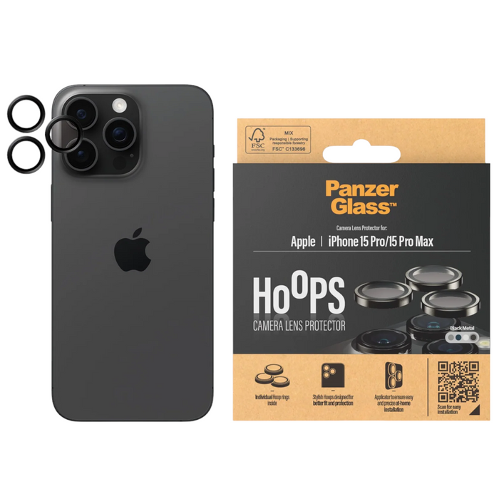 PanzerGlass™ Hoops Camera Lens Protector for Apple iPhone 15 Pro | 15 Pro Max
