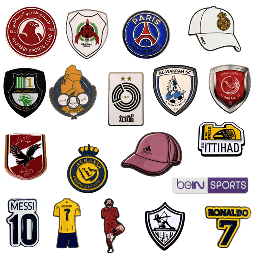 Sports Clubs Stickers, Premium 3D metal﻿ sticker, Made from durable metal with fine details, now from TaMiMi Projects in Qatar. 