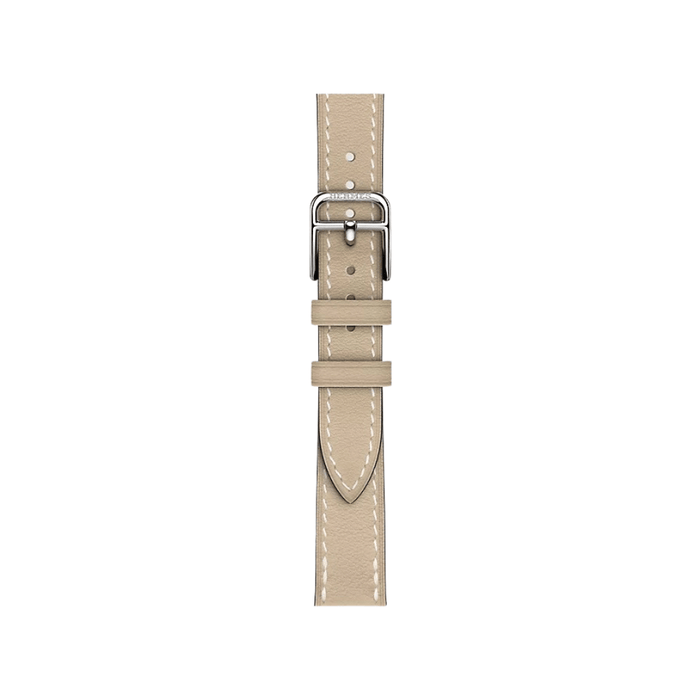 Apple Watch Hermès Series 12 GPS + Cellular 42mm Silver Titanium with Single Tour Band - Trench