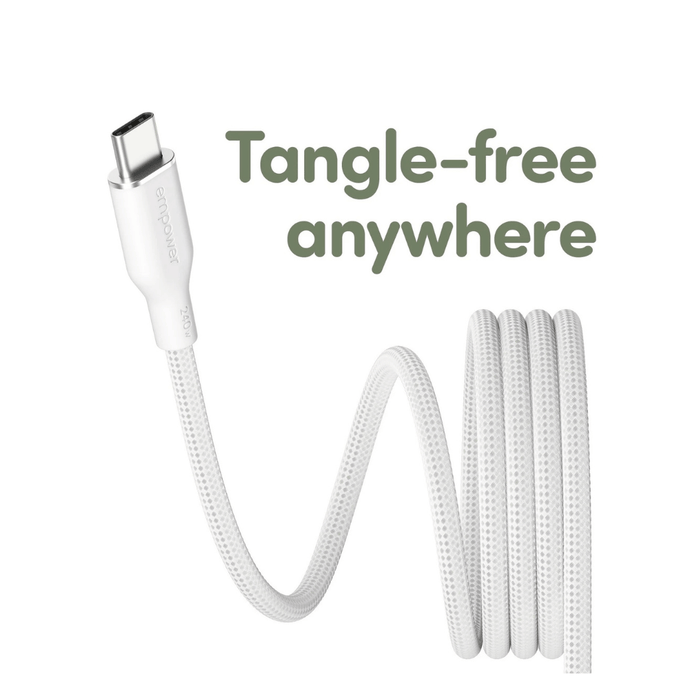 PanzerGlass Magnetic USB-C to USB-C Cable 240W - 1.5m - White