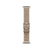 Argile 49mm Hermès En Mer Apple Watch band laid flat, showing the patterned fabric, titanium buckle and adjustment holes.