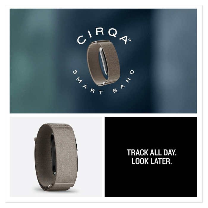 ‫سوار Garmin CIRQA الذكي بدون شاشة لتتبع النوم والنبض والنشاط الرياضي، مع بطارية تدوم حتى 10 أيام وبدون اشتراك. من تميمي بروجكتس.