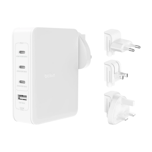 Belkin BoostCharge Pro white universal charger with 4 ports – TaMiMi Projects in Qatar
