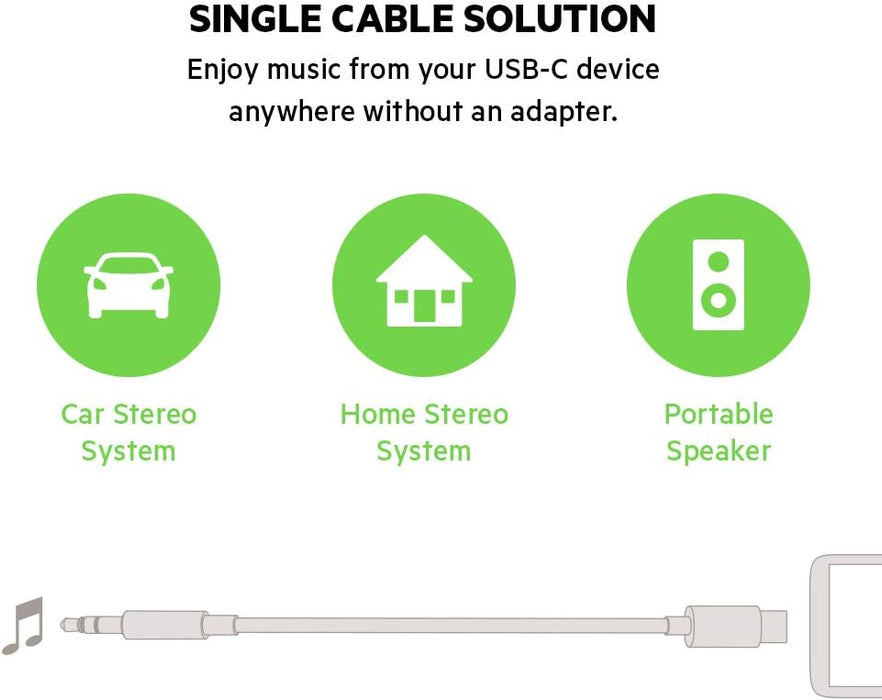 Belkin RockStar™ 3.5mm Audio Cable with USB-C™ Connector