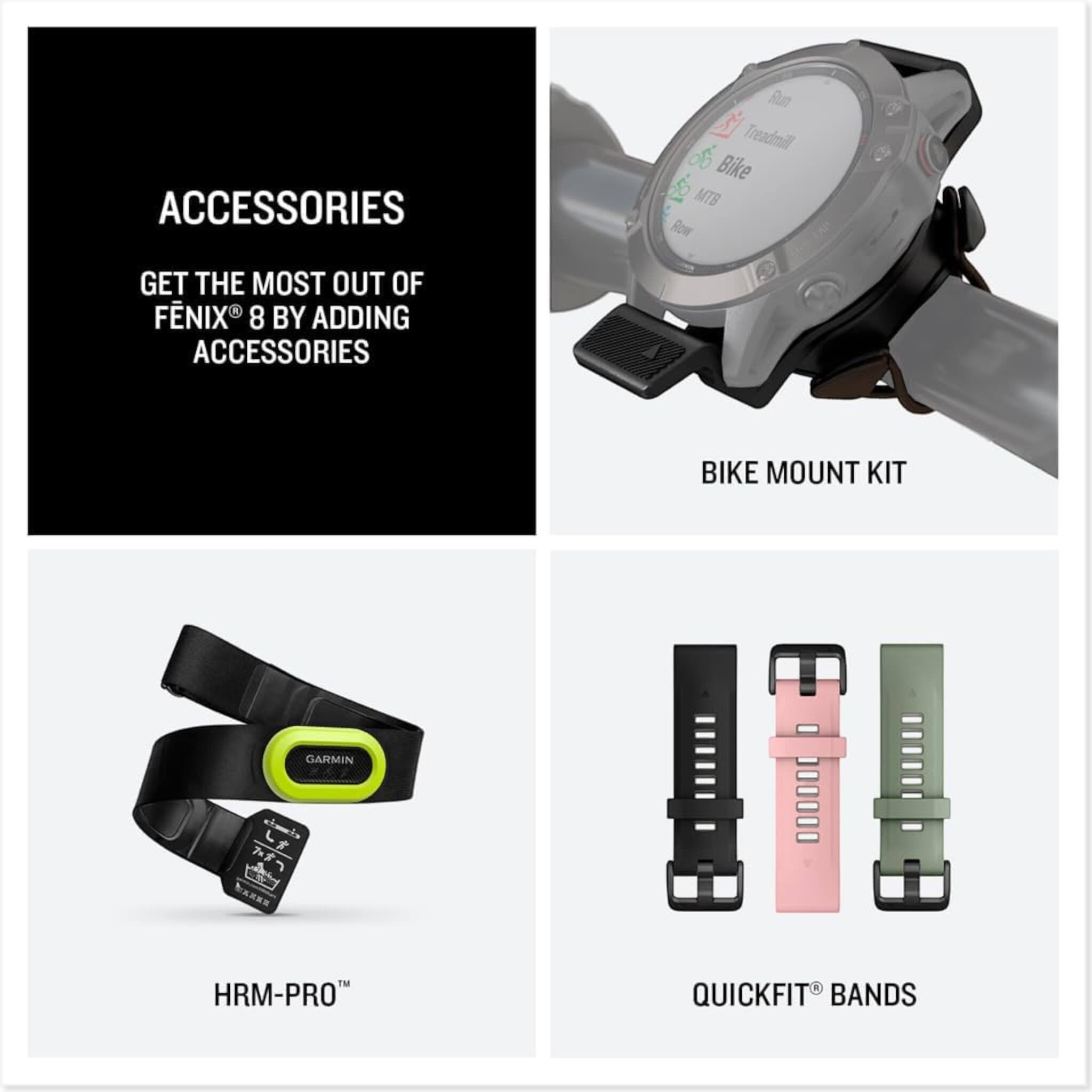 fēnix® 8 Amoled Slate Gray Black Silicone Band - 51mm fēnix® 8 Amoled Slate Gray Black Silicone Band - 51mm