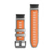 Get Garmin Garmin QuickFit® 26 Watch Bands - Fog Gray / Ember Orange Silicone in Qatar from TaMiMi Projects