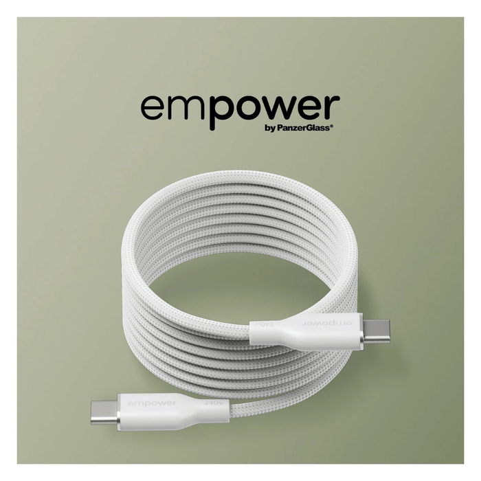 PanzerGlass Magnetic USB-C to USB-C Cable 240W - 1.5m - White