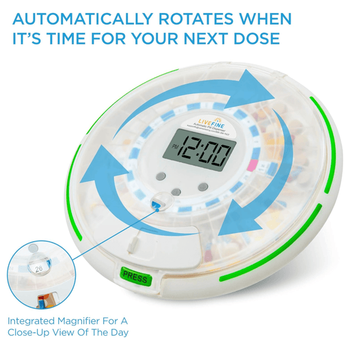Automatic pill dispenser with safety lock and LED alerts – TaMiMi Projects in Qatar