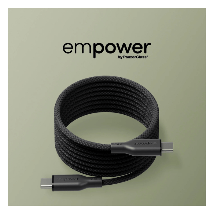 PanzerGlass Magnetic USB-C to USB-C Cable 240W - 1.5m - Black