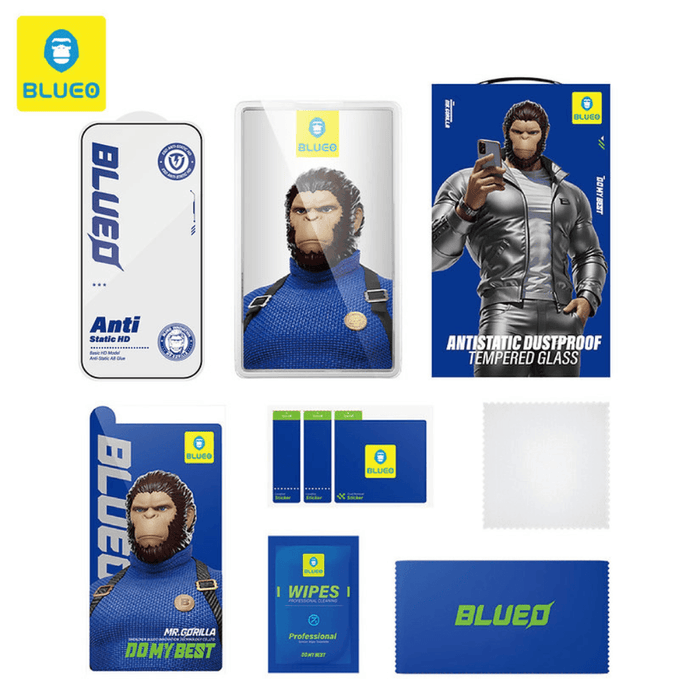 BLUEO Anti-Static Dustproof Tempered Glass for iPhone Pro and Pro Max - TaMiMi Projects Qatar
