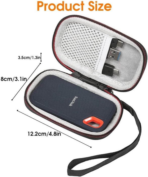 Case for SanDisk Extreme Portable SSDs, 12.2x8x3.5mm, protective, portable with hand strap - TaMiMi Projects in Qatar