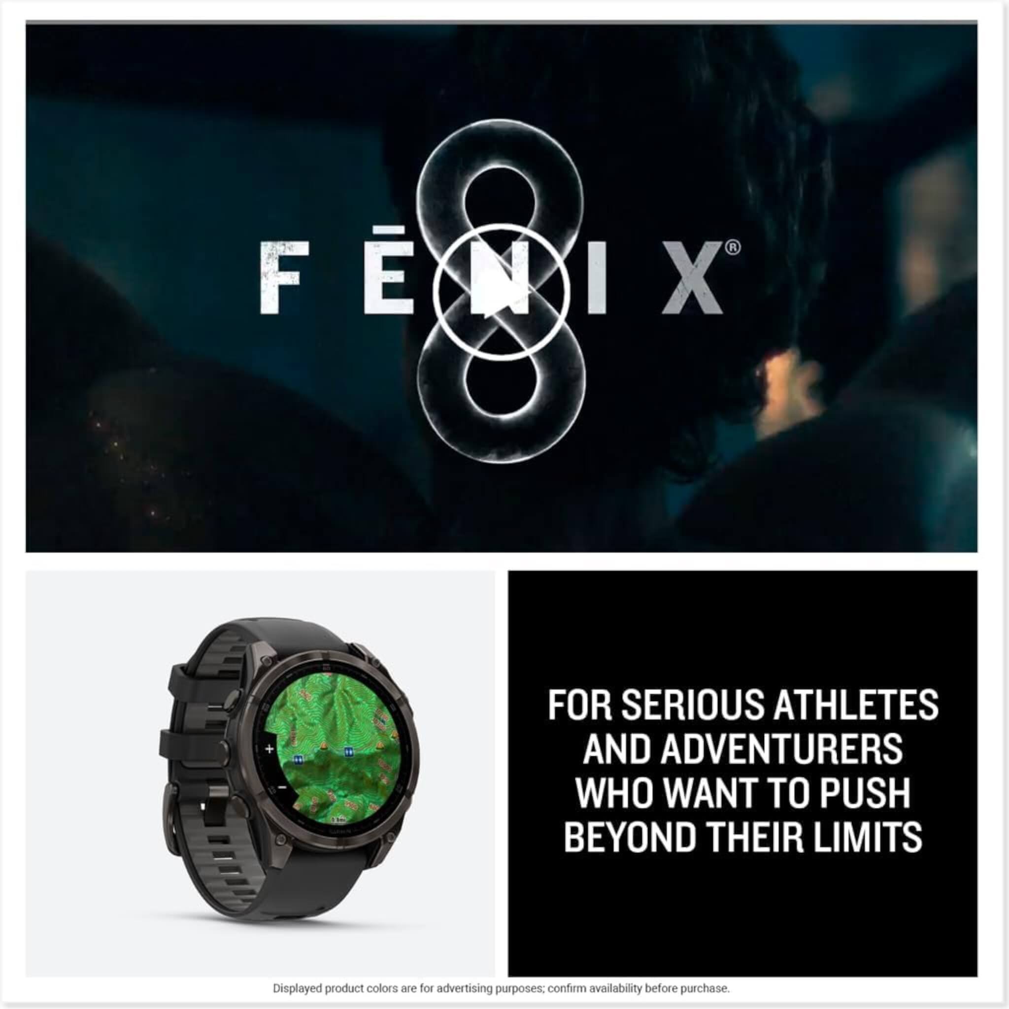 fēnix® 8 Amoled Slate Gray Black Silicone Band - 51mm fēnix® 8 Amoled Slate Gray Black Silicone Band - 51mm