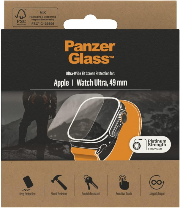 Panzerglass ™️ Screen Protector Apple Watch Ultra - 49 mm - EasyAligner