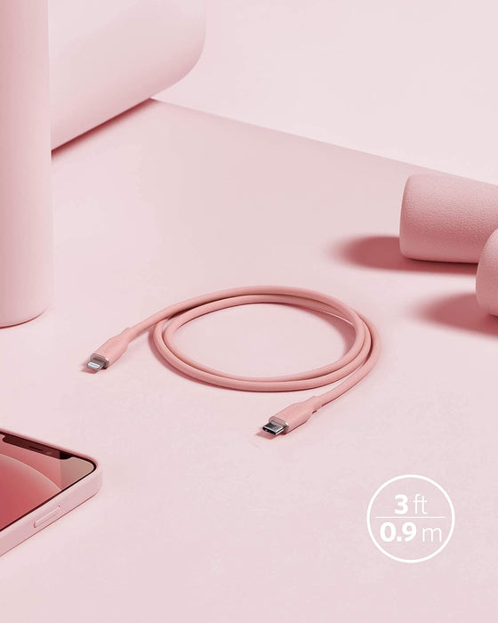 Anker Powerline III Flow USB C to Lightning - 180cm - Pink