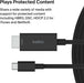 Belkin USB Type C to HDMI 2.1 adapter with 4.33-inch tethered cable at TaMiMi Projects in Qatar.