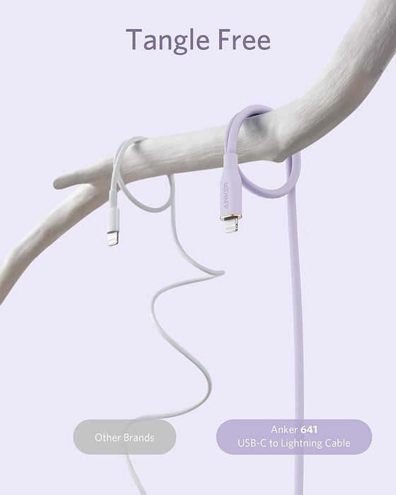 Anker Powerline III Flow USB C to Lightning - 180cm - Purple