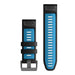 Get Garmin Garmin QuickFit® 26 Watch Bands - Black / Cirrus Blue Silicone in Qatar from TaMiMi Projects