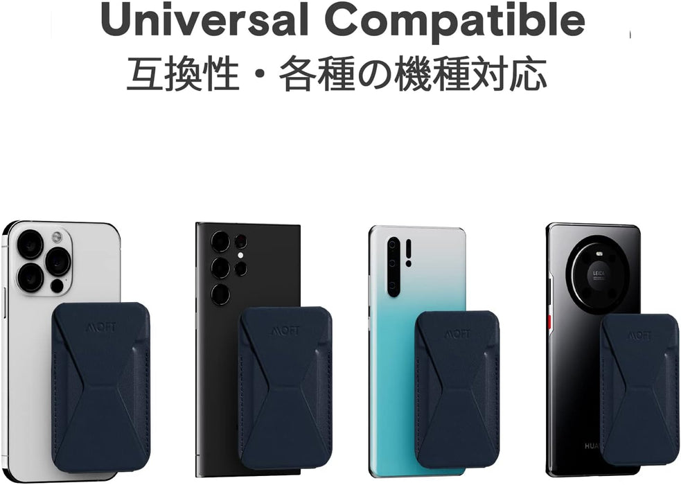 MOFT Invisible Phone Stand & Wallet Dark Blue + Black