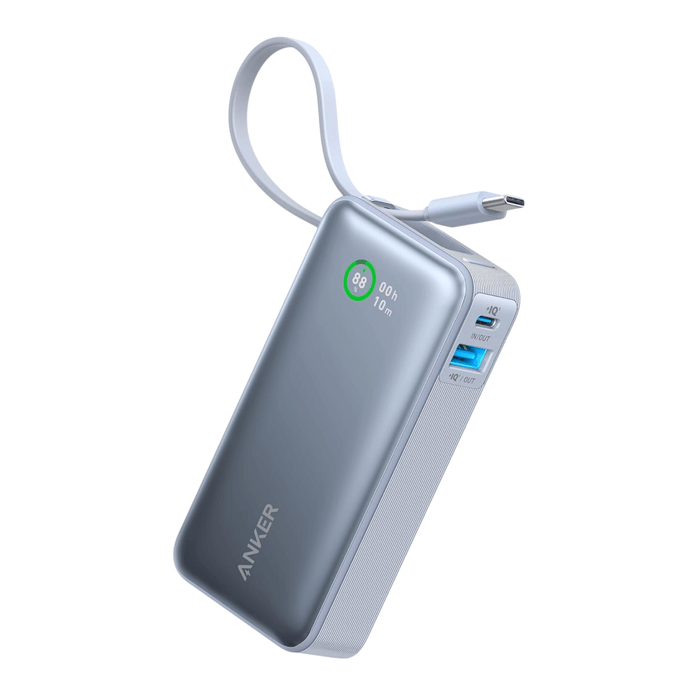 Anker Nano Power Bank 10.000mAh Built-in USB-C Cable - 30W Max - Blue