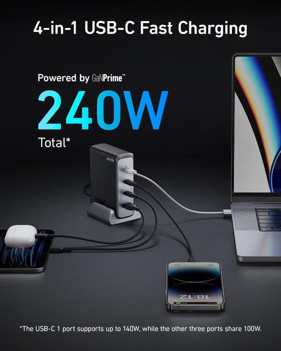 Powerport Prime 240W USB C Fast Charging GaN Charger