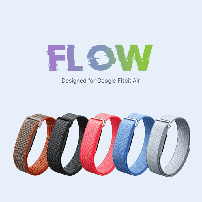 Blupebble FLOW woven bands designed for Google Fitbit Air in multiple colors